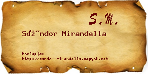 Sándor Mirandella névjegykártya